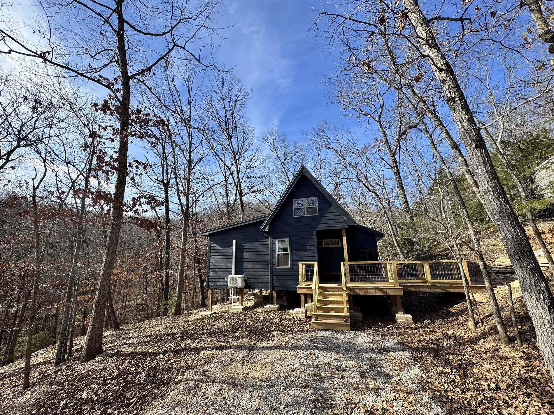 Cabin Front Wide Shot