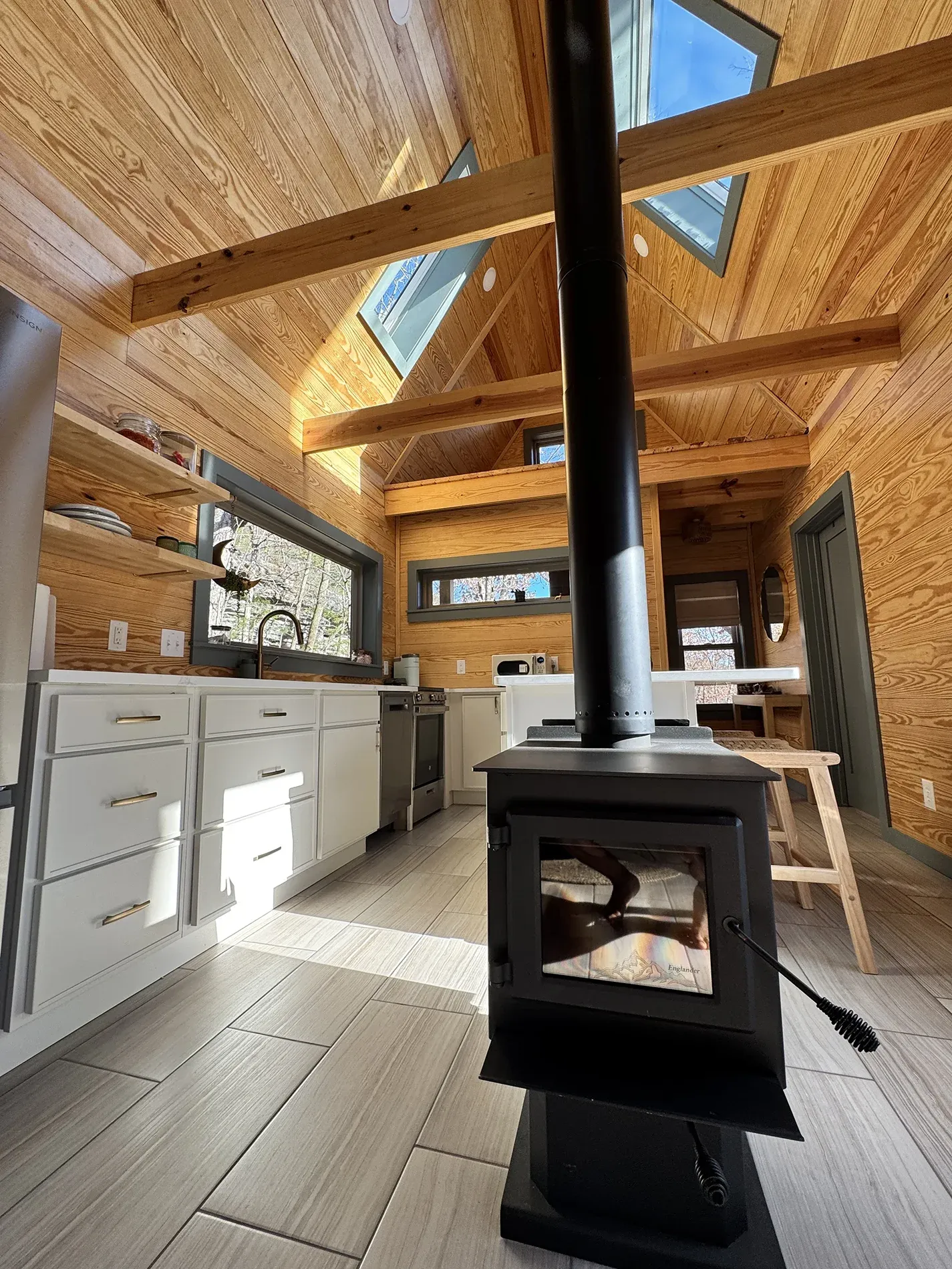 Cast-iron wood stove